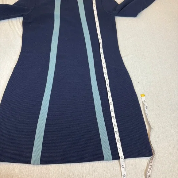 Boden Navy anita Ribbed Ottoman Shift Dress Light Blue Racing Stripe 2R J0477 - Picture 5 of 8